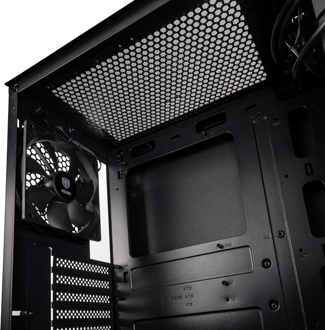 KOLINK Nimbus Midi-Tower ATX RGB Gehäuse, Computergehäuse, PC Hülle, PC Case, PC Gehäuse für Wasserk