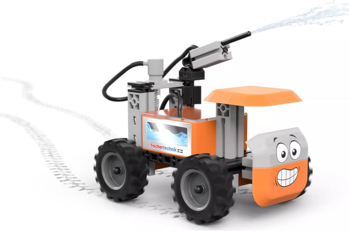 fischertechnik Junior Pro 576100 – Konstruktionsspielzeug für Kinder, Baukasten mit 7 Modellen inkl.