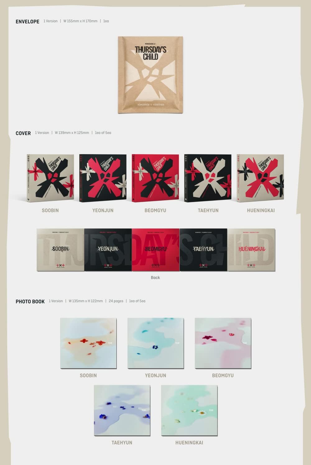 TXT - 4th Mini Album minisode 2: Thursday's Child TEAR Random version CD