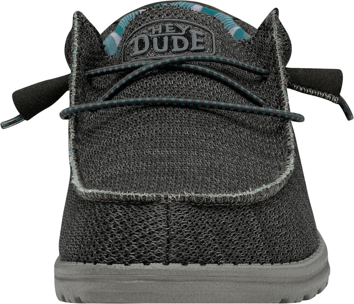 Hey Dude Herren Wally Sox Moc Toe Shoes 37 EU Charcoal, 37 EU Charcoal