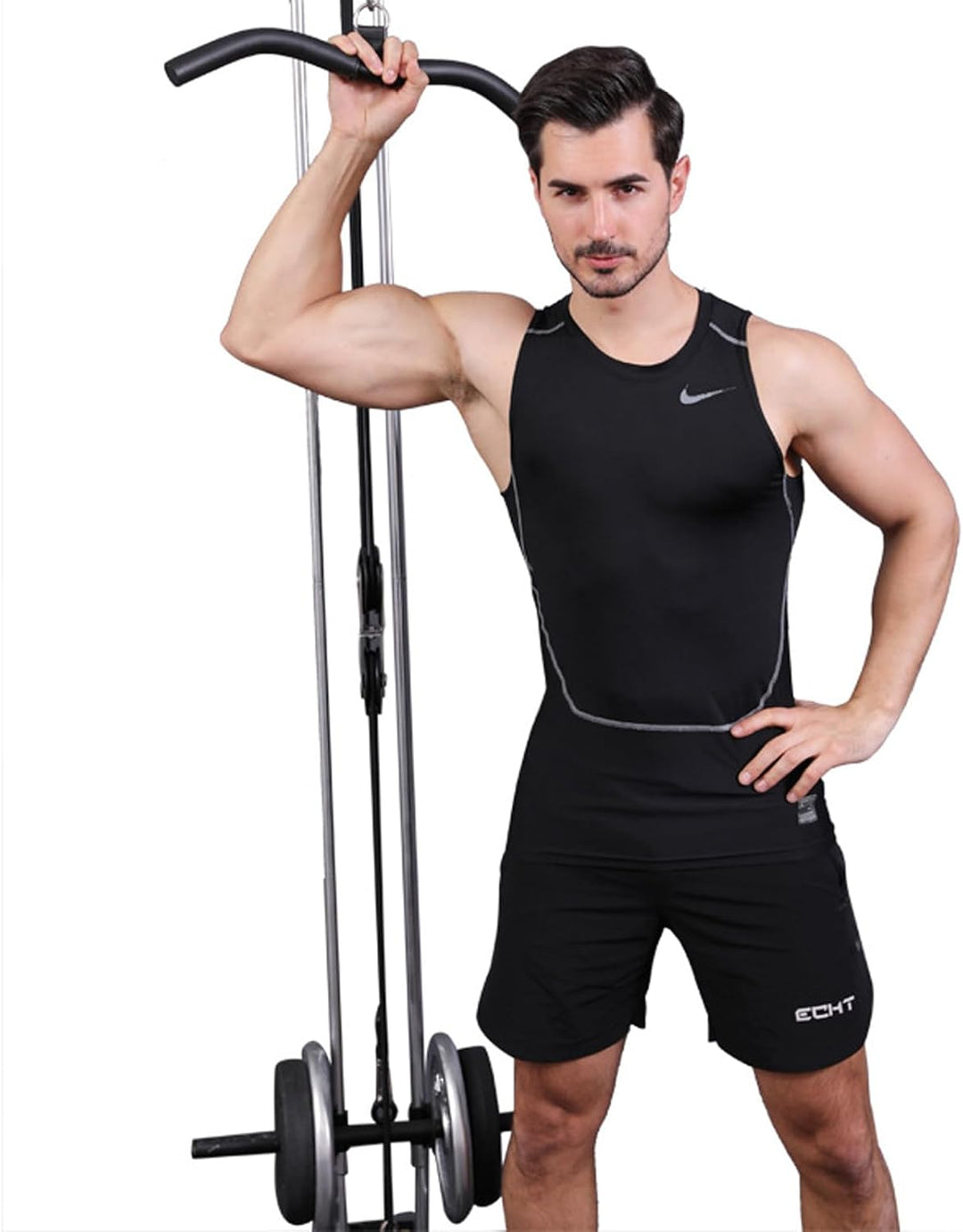 Fitness Krafttraining Stange Gym Bizeps Griff Bar Lat Pull Gerade Kabel 40CM Curl Pulldown Stange Bo