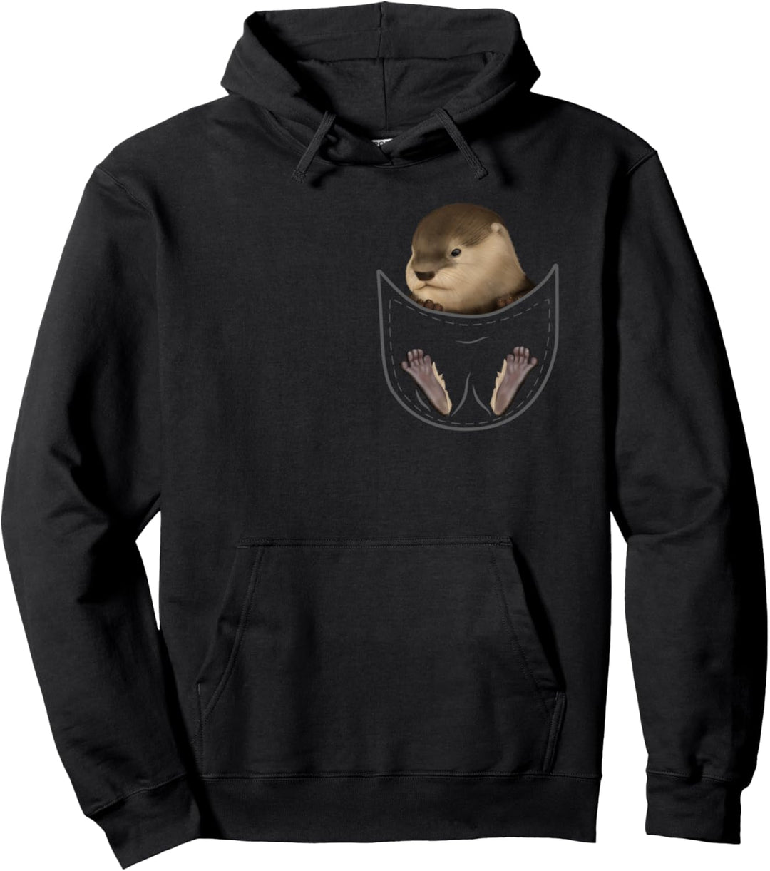 Otter Kostüm Kleidung Brusttasche Tier Kinder Geschenk Otter Pullover Hoodie
