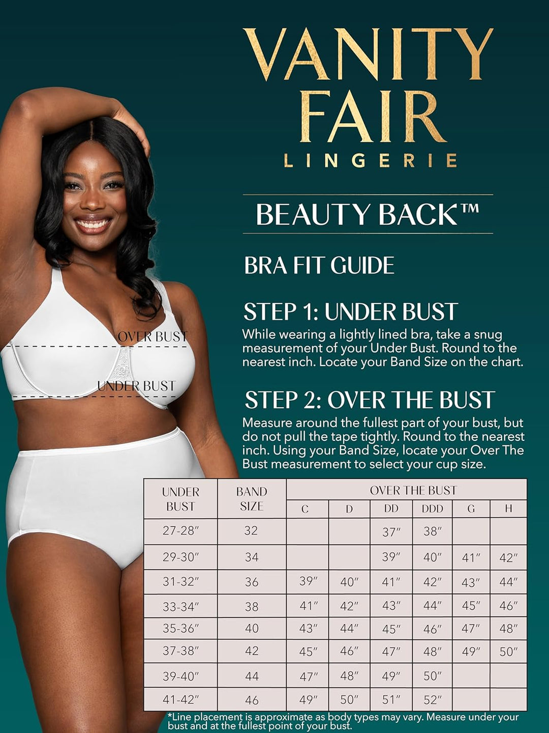 Vanity Fair Damen Minimizer-BH, Undurchsichtige 70F Star White, 70F Star White