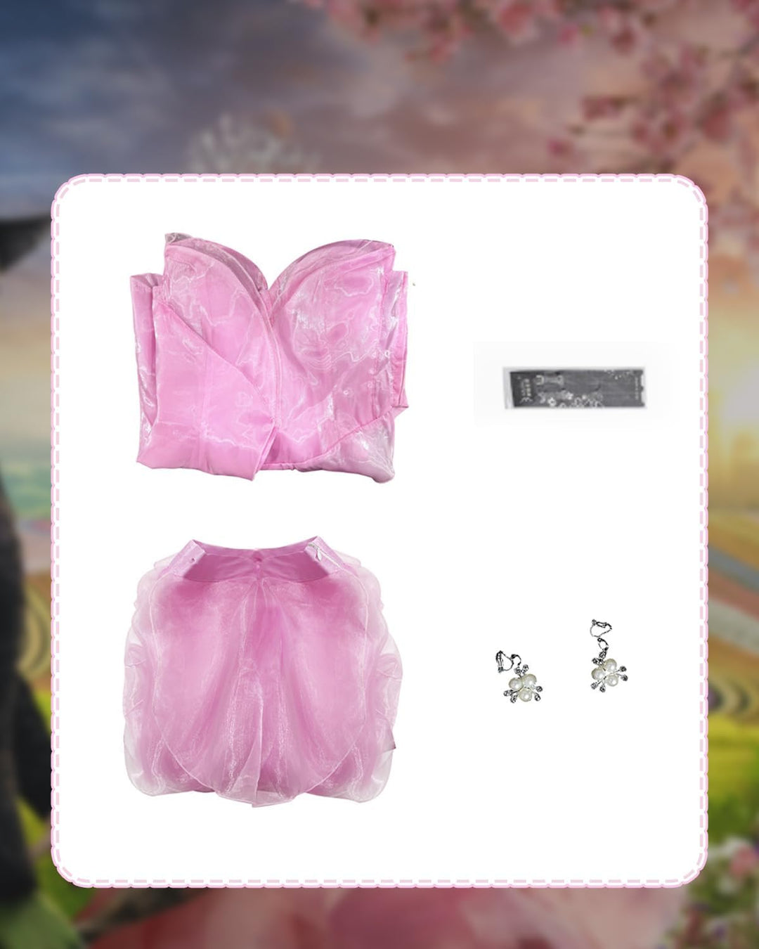 CR ROLECOS Wicked Cosplay Wicked Kostüm Halloween Karneval Party für Erwachsene Dress Up Anzug M Ros