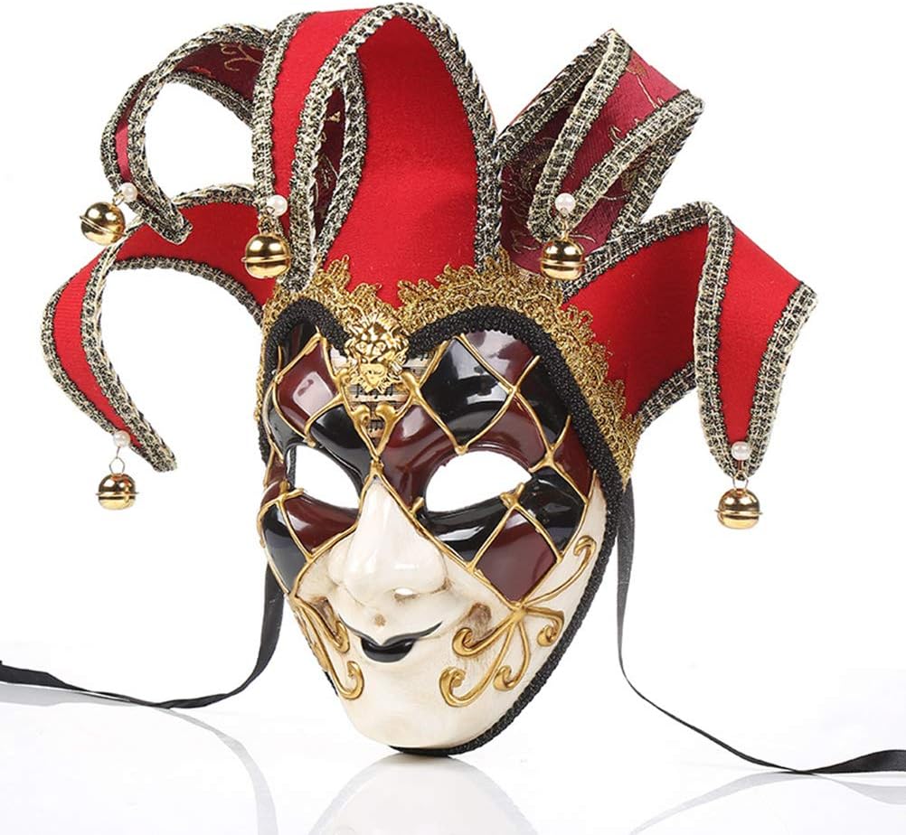 Prevessel Vollgesichtsmaske für Herren, Maskerade, Narren-Masken, Frauen, Vintage, venezianische Kar