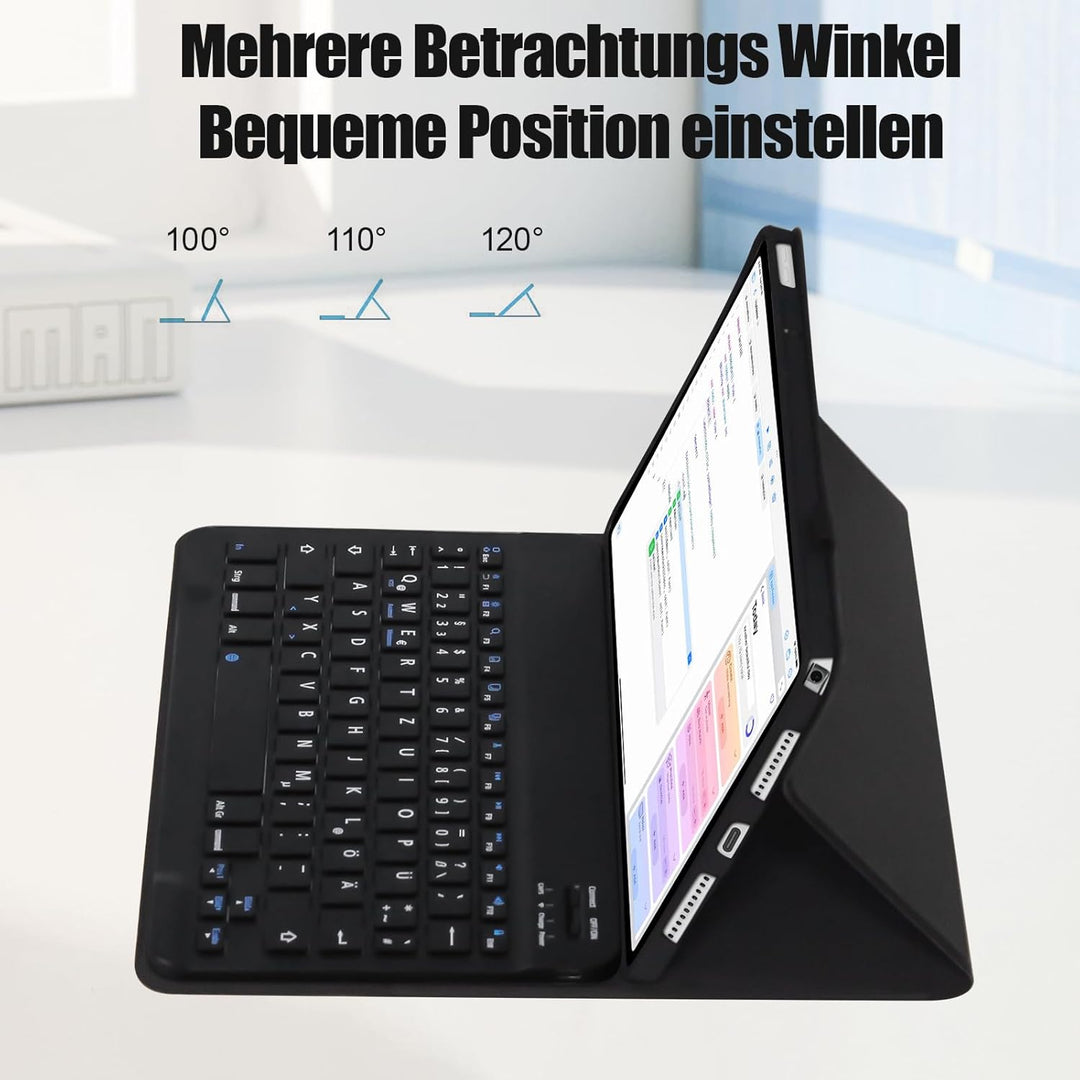 KTOITION Hülle mit Tastatur für Lenovo Tab M11 11 Zoll 2024 (TB330FU/TB330XU), Schutzhülle mit Magne