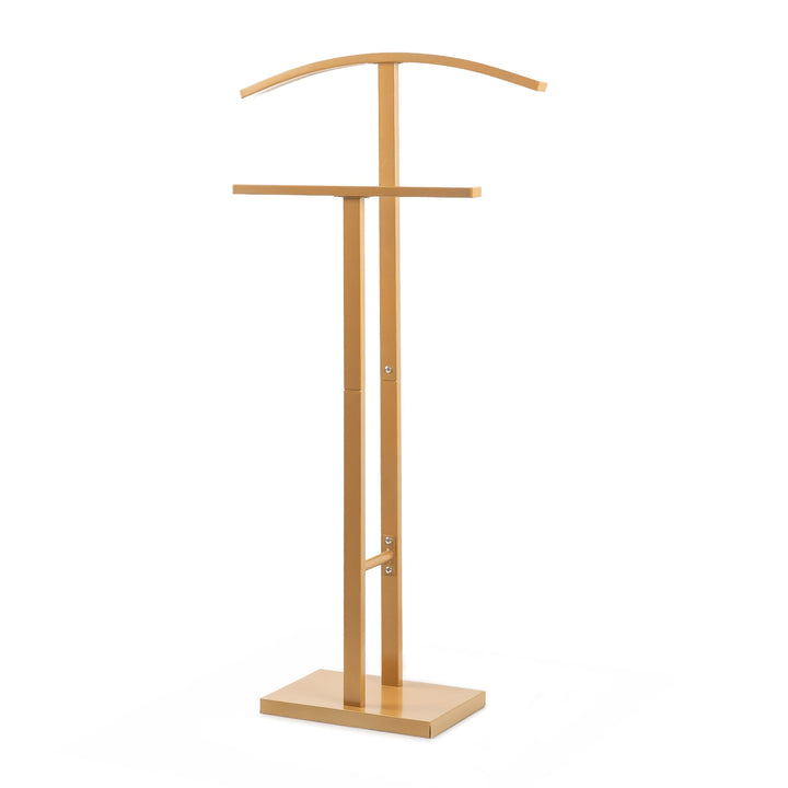 Herrendiener Mod. ADAK - Farbe Mattgold - Mit Oberer Kleiderstange und Hosenstange - 52 x 18 x 100 c