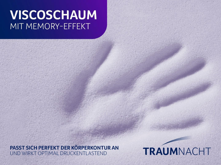 Traumnacht viscoelastischer orthopädischer Matratzentopper, mit Memory Foam Effekt, Öko-Tex zertifiz