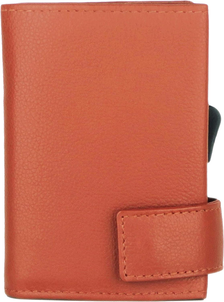 SecWal Kartenetui mit Münzfach Reissverschluss (Orange), Orange