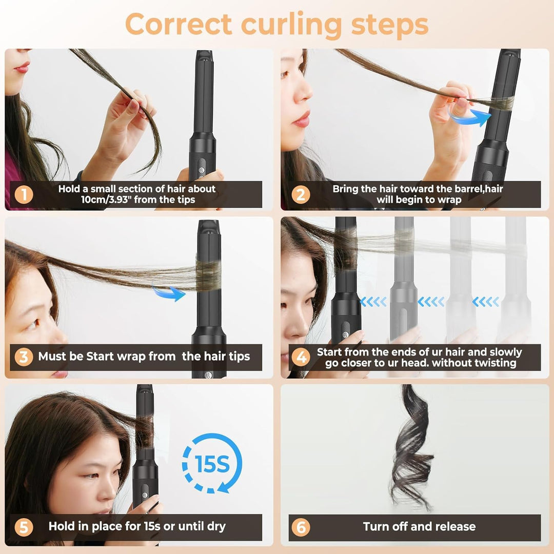 UKLISS Airstyler & Haartrockner 7 in 1, Hairstyler Gesckenke Set mit Auto-Wrap-Lockenstab, Rundbürst
