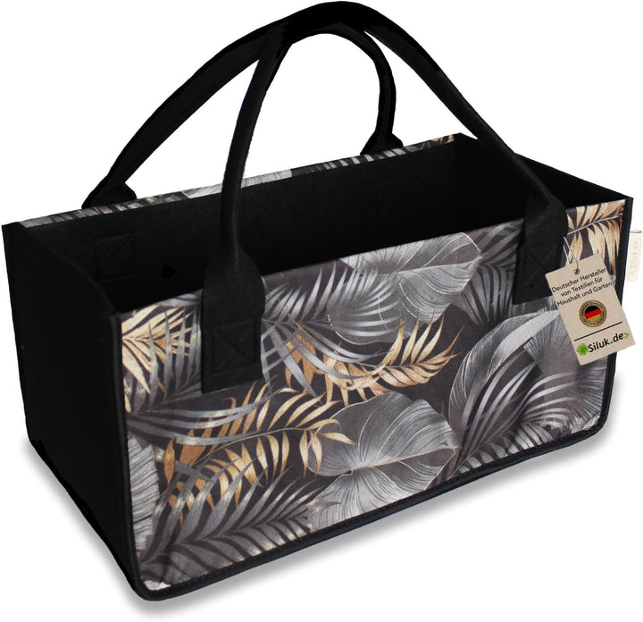 2 Stück Filztaschen Einkaufstasche Kaminholztasche Kaminholzkorb Filz Zeitungsständer Zeitungskorb (