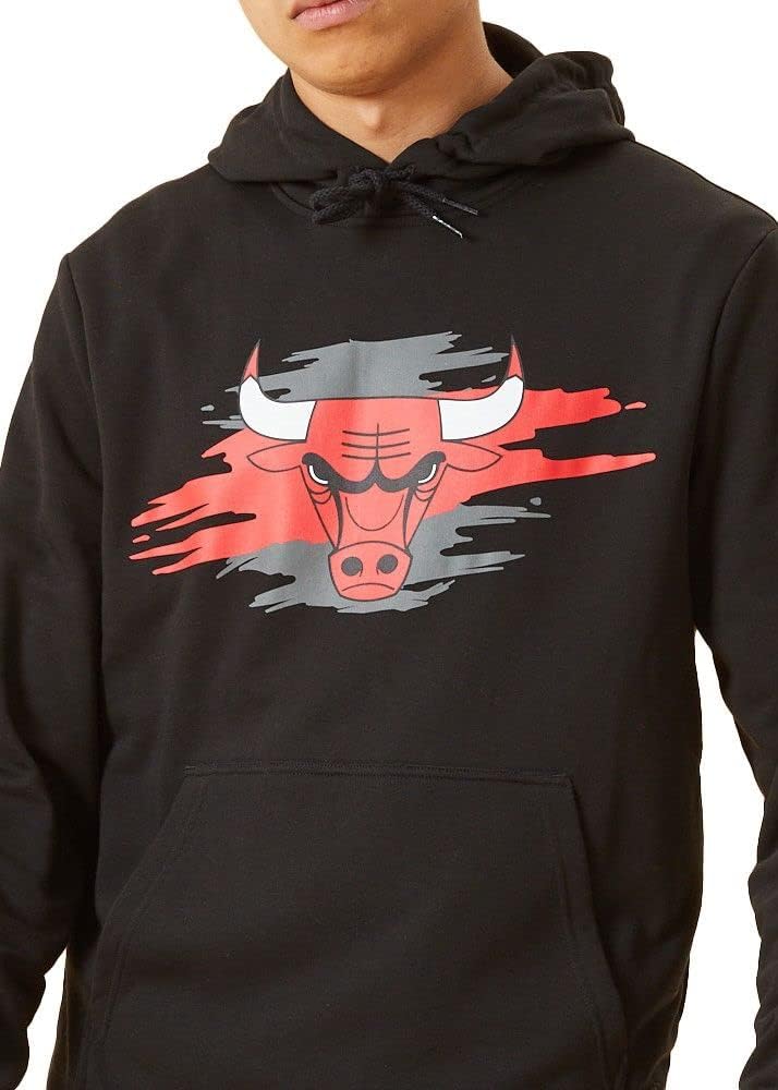 New Era NBA Chicago Bulls Tear Logo Hoodie Pullover S Schwarz, S Schwarz
