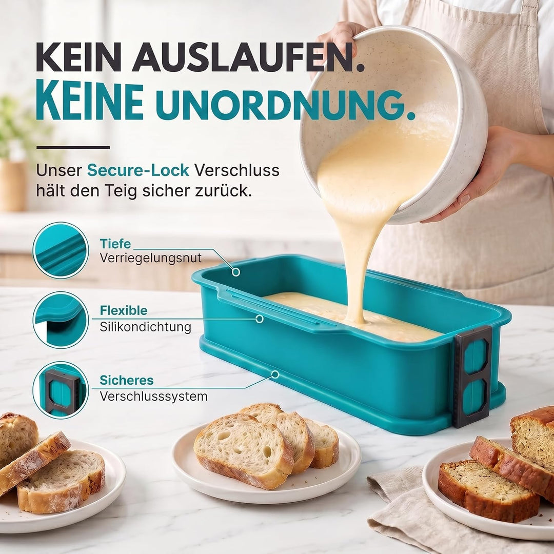 GOODS+GADGETS Silikon Springform Antihaftbeschichtete Kuchen Backform (Kastenform), Kastenform