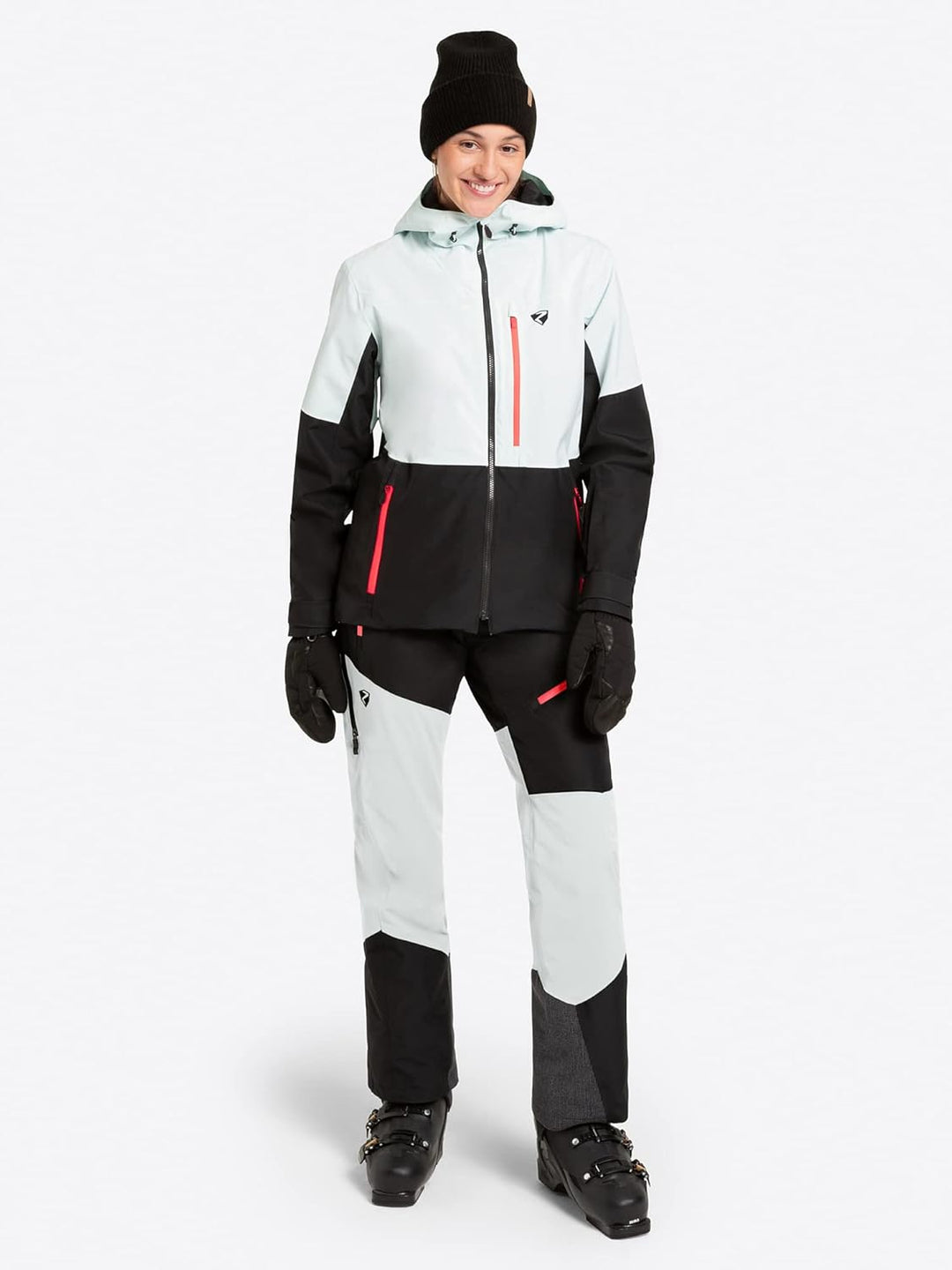 Ziener Damen Ski-Hose/Freeride-Hose | Sympatex, Hosenträger, PFC frei Tresa-bib 38 Black.ice, 38 Bla