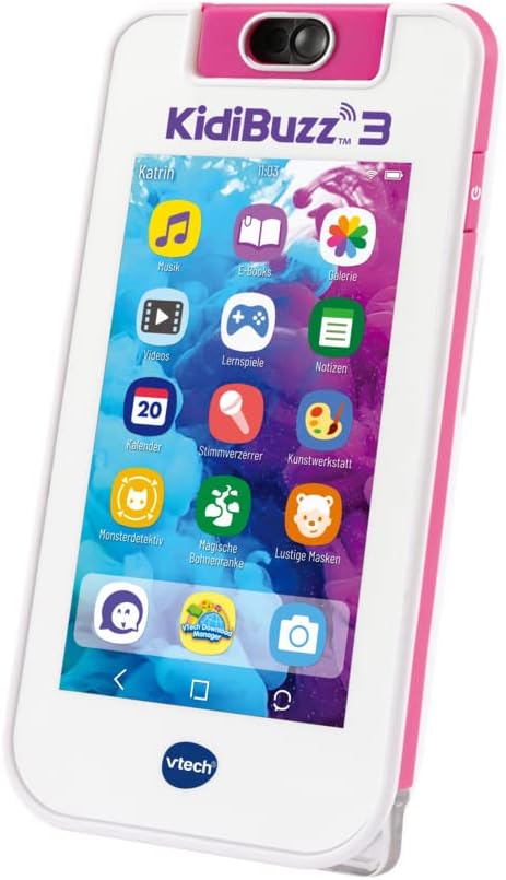 VTech KidiBuzz 3 pink – Multifunktions-Messenger für Kinder – Mit sicherem Internetbrowser, Lernspie