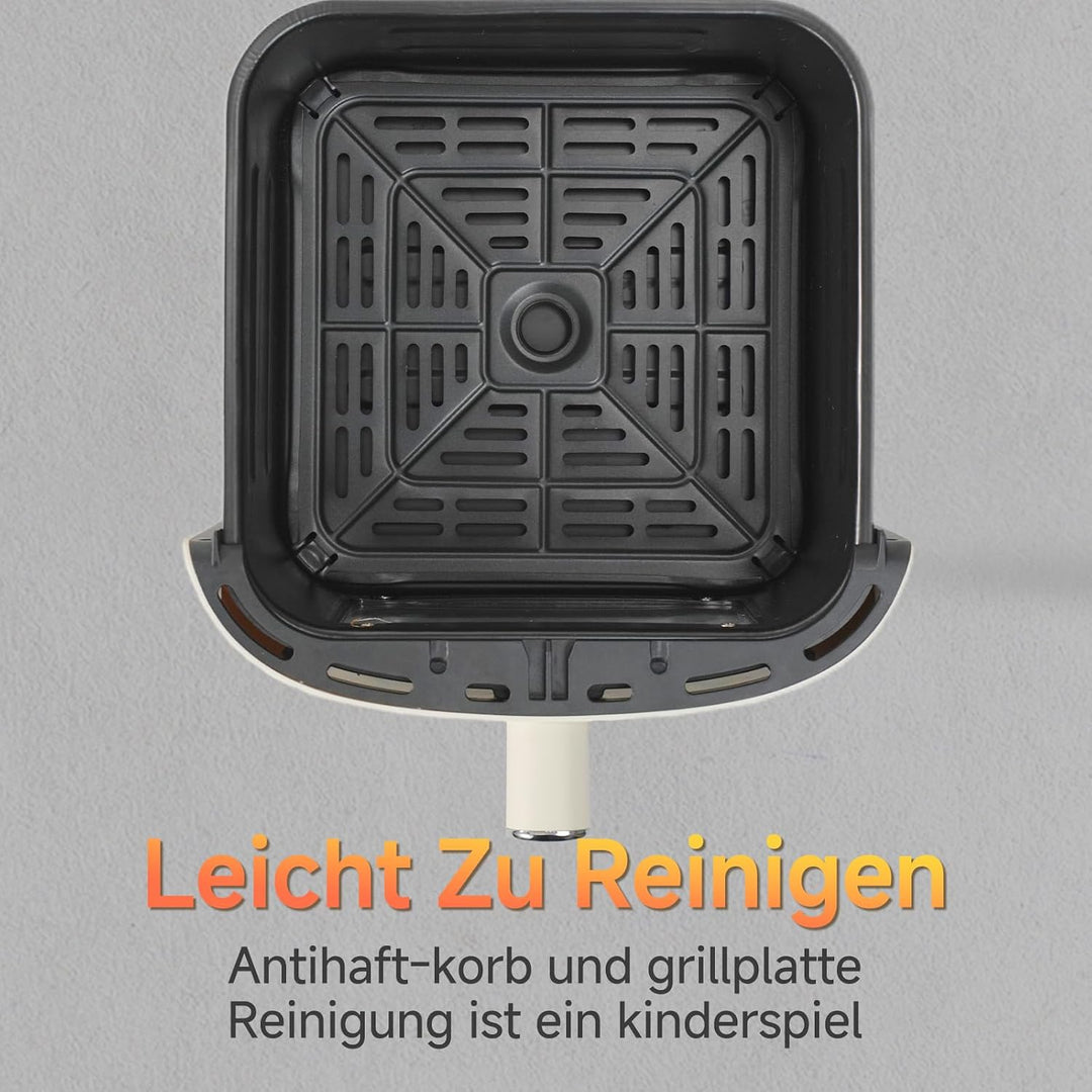 SIMPLUS Heissluftfritteuse 6,5 L, Airfryer XL mit Sichtfenster, 1500 W, extra schlankes Design, Touc