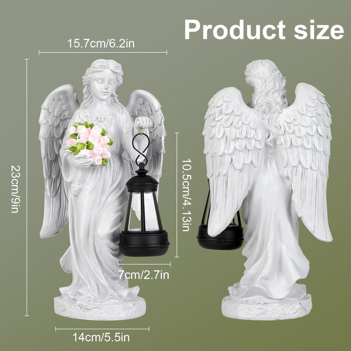 Engel Gartenstatuen, Grabschmuck Wetterfest: Grabengel, Aussen Friedhof Deko, Wetterfeste Grabdeko a