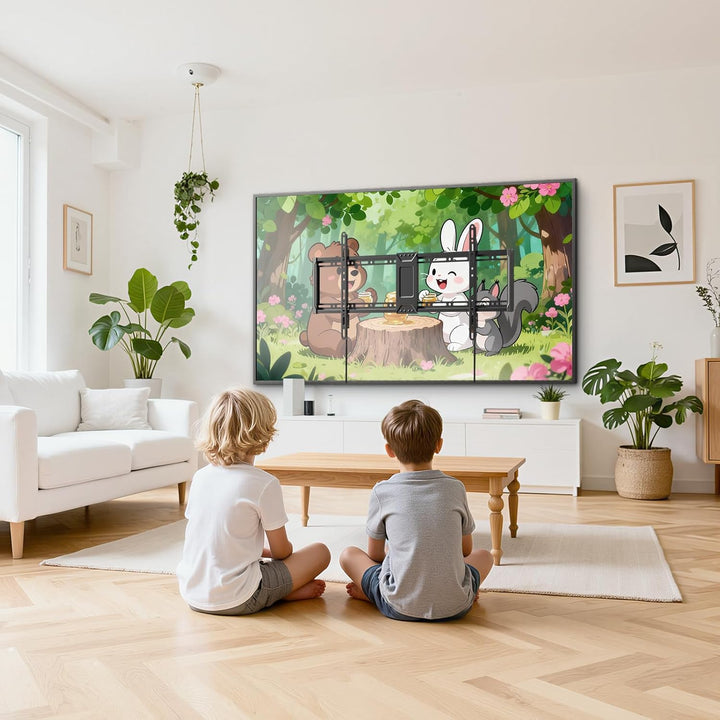 Universal TV-Wandhalterung 43-95 Zoll Neigbar - Flache TV Halterung bis 75kg, VESA 800x400 kompatibe