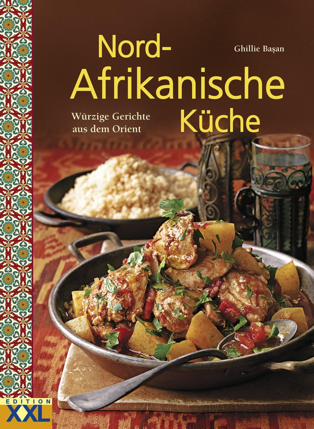 Tajine, original aus Marokko, inklusive Kochbuch Nord Afrikanische Küche, Tontopf zum Kochen, Tuareg