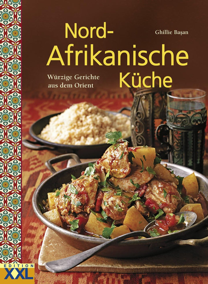 Tajine, original aus Marokko, inklusive Kochbuch Nord Afrikanische Küche, Tontopf zum Kochen, Tuareg