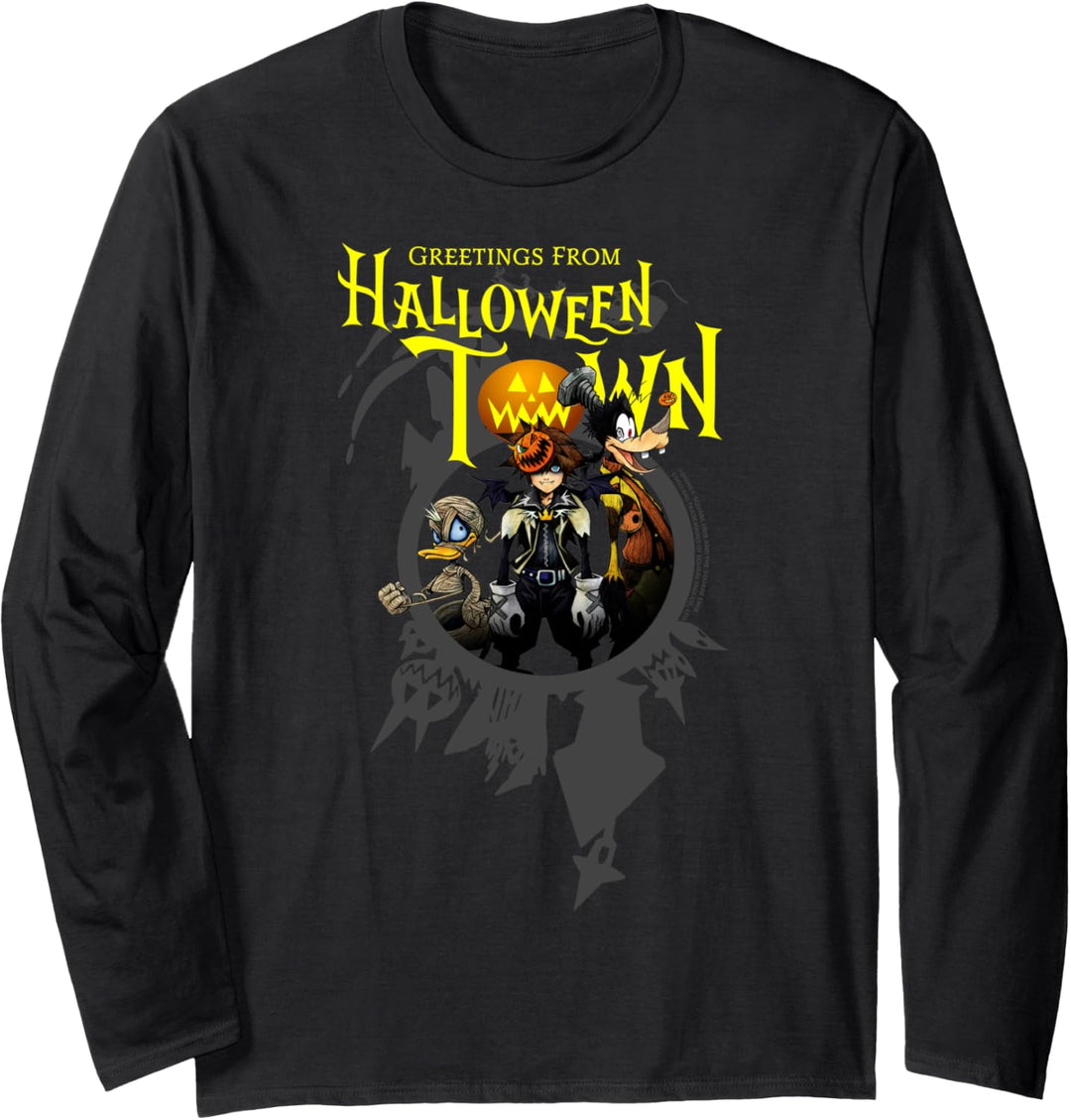 Disney Kingdom Hearts Greetings From Halloween Town Langarmshirt