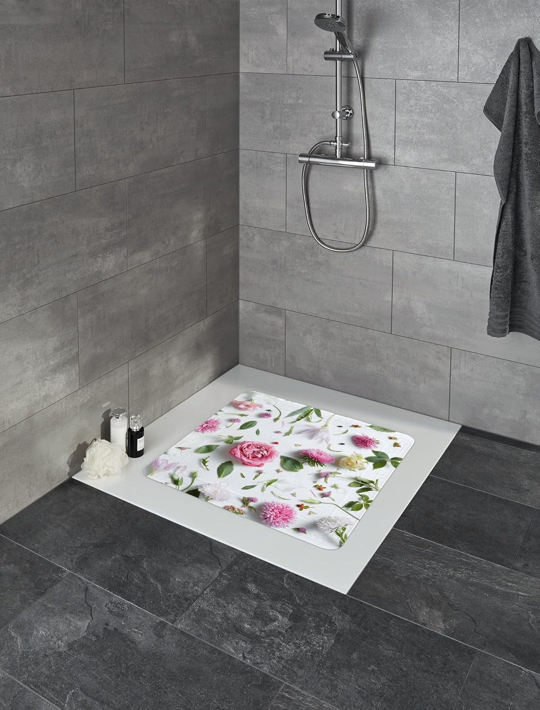 Kleine Wolke Rosalie Duscheinlage, PVC Schaum, Multicolor, 55x 55 cm 55x 55 cm Multicolor, 55x 55 cm
