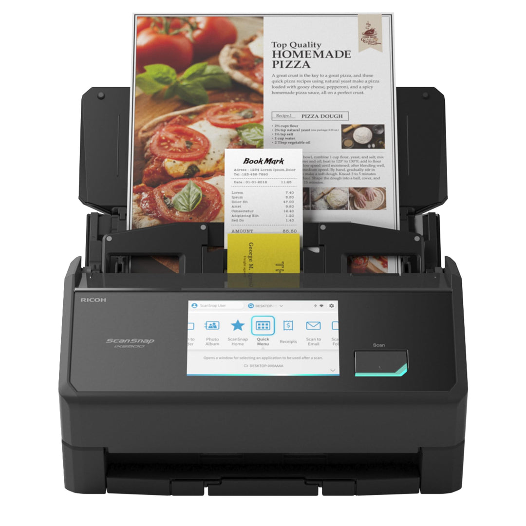 ScanSnap iX2500 Schwarz – Ultraschneller Duplex-Scanner mit 45 S./Min., 100-Blatt-ADF, 600DPI, 5″ To