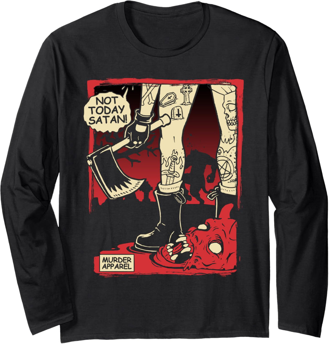 Heute nicht Satan Goth Hölle Langarmshirt