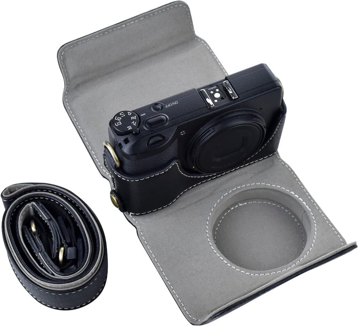 Rieibi Ricoh GR III/GR IIIx Tasche – Vintage PU Leder Kameratasche für Ricoh GR IIIx GR III GRIII GR