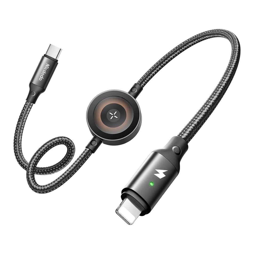 mcdodo 2 in 1 Apple Watch Ladekabel und 36W Schnellladekabel iPhone USB C 1.5M Magnetisches Ladegerä