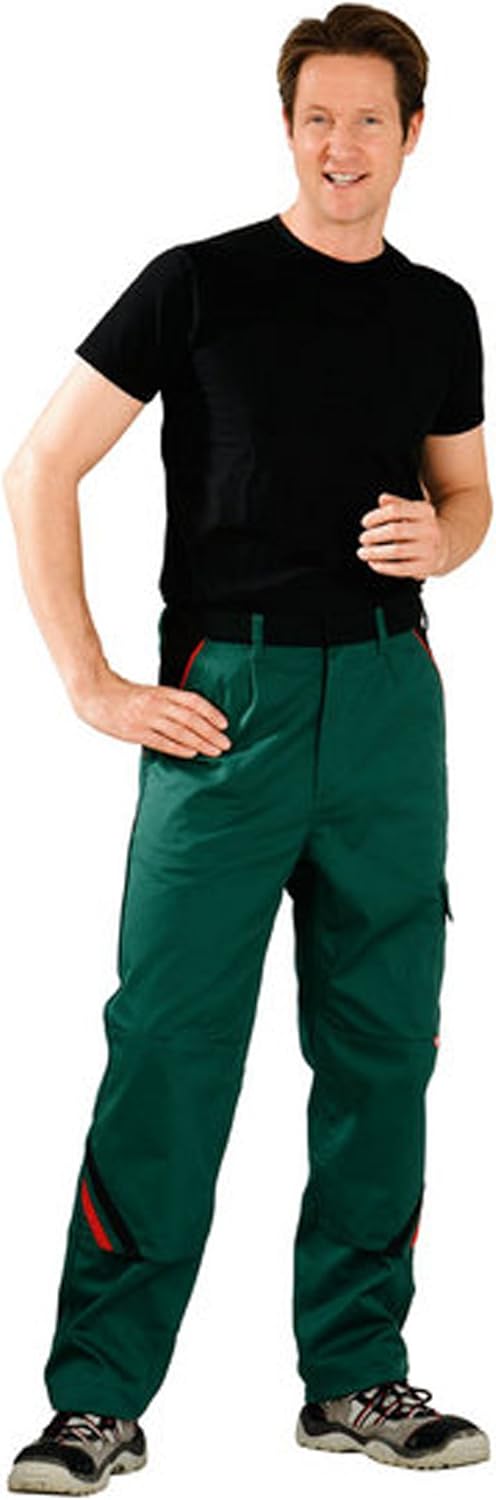 Planam Highline Herren Bundhose grün schwarz rot Modell 2325, Grösse 62 Grün/Schwarz/Rot 62, Grün/Sc