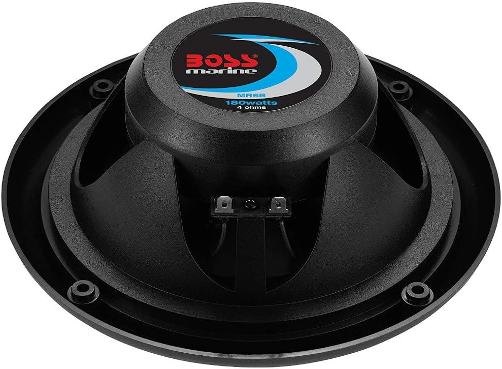 KIT-Set FÜR BOSS Audio Systems MR6B 2 Doppelkonus-Marinelautsprecher 6,5 Zoll 16,50 cm 165 mm 90 Wat