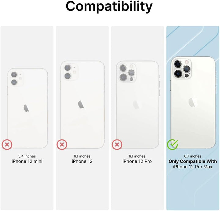 Vibe Series Hülle, designt für iPhone 12 Pro Max, patentierte drehbare Stummschaltung, 3 m fallfest,