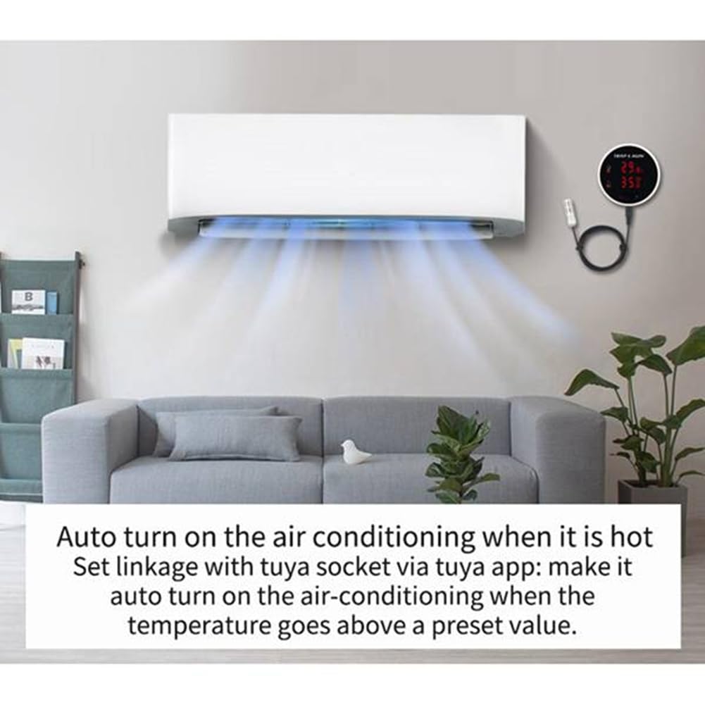 Tuya Zigbee Temperatur- und Feuchtigkeitssensor-Alarm mit LED-Anzeige für die Fermentation Von Sämli