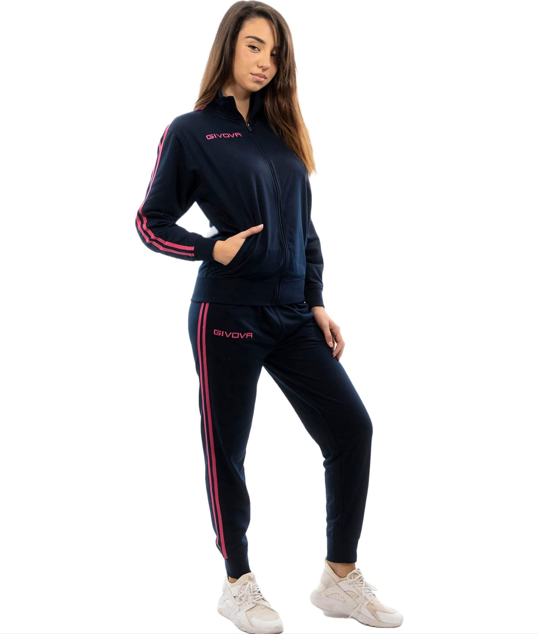 Givova Unisex Anzug Schule Senior Sportoutfit XL blau/fuxia, XL blau/fuxia