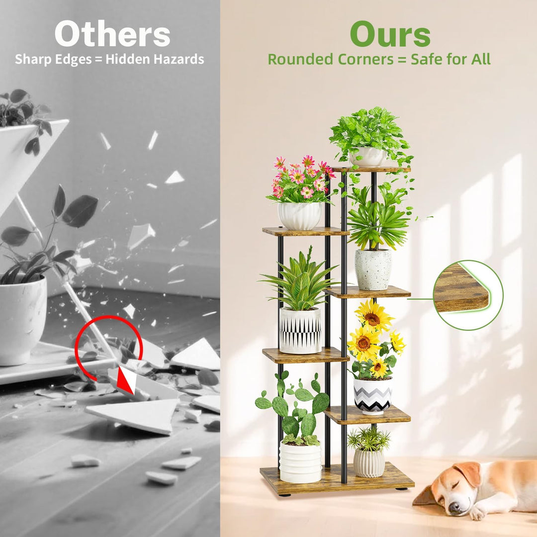 iDavosic.ly Pflanzenständer mit 5 Etagen, Blumenständer für Draussen Plant Stand Indoor Outdoor, Pfl
