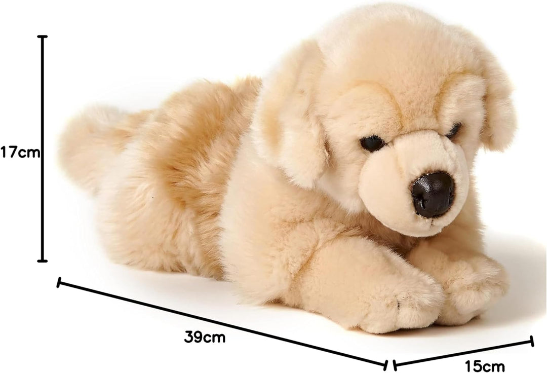 Uni-Toys - Golden Retriever, liegend - 39 cm (Länge) - Plüsch-Hund, Haustier - Plüschtier, Kuschelti
