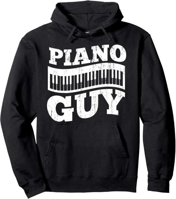 Fun Piano Guy Design, Pianist Piano Player Gift Idea Pullover Hoodie
