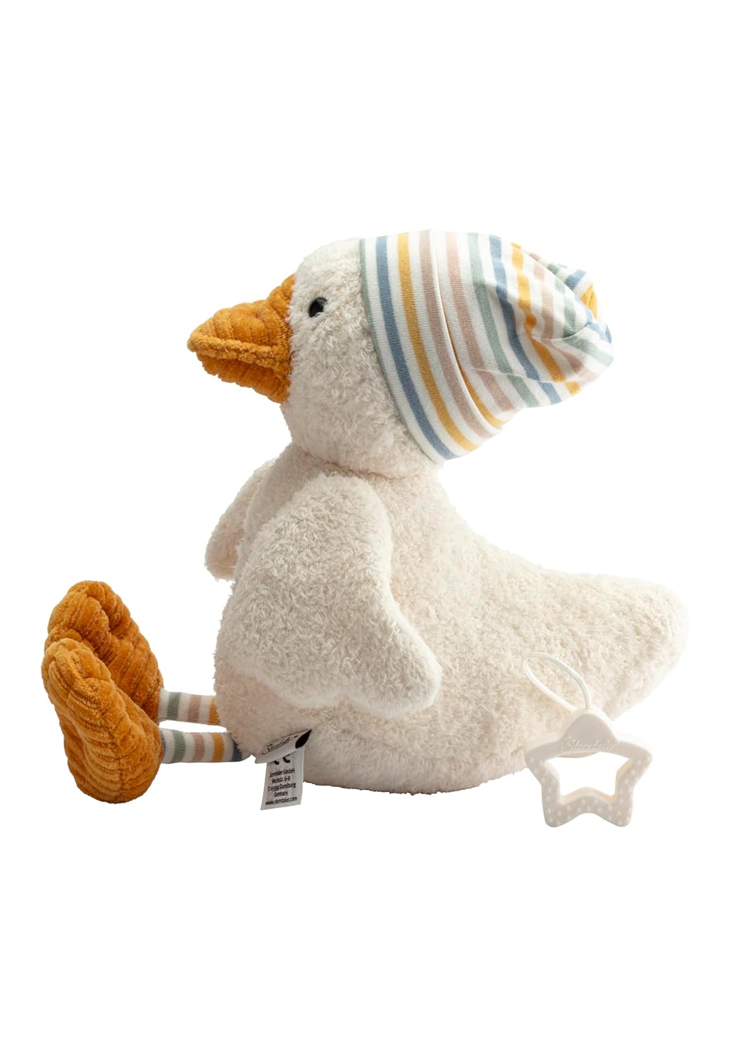 Sterntaler Spieluhr gross Ente Edda Lou, Kuscheltier mit Einschlafhilfe für Jungen und Mädchen, Melo