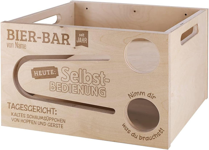 Herz & Heim® Männer-Geschenk Bierrutsche mit persönlicher Gravur Bier-Bar, Bier-bar