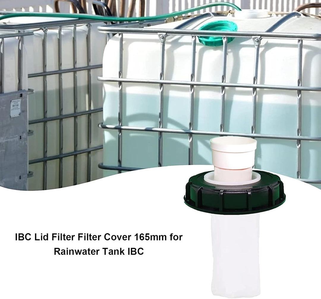WOOLUCK IBC Deckel Filter, 165mm Nylon Regenwasserfilter, IBC Tank Zubehör mit Filter Waschbar, für