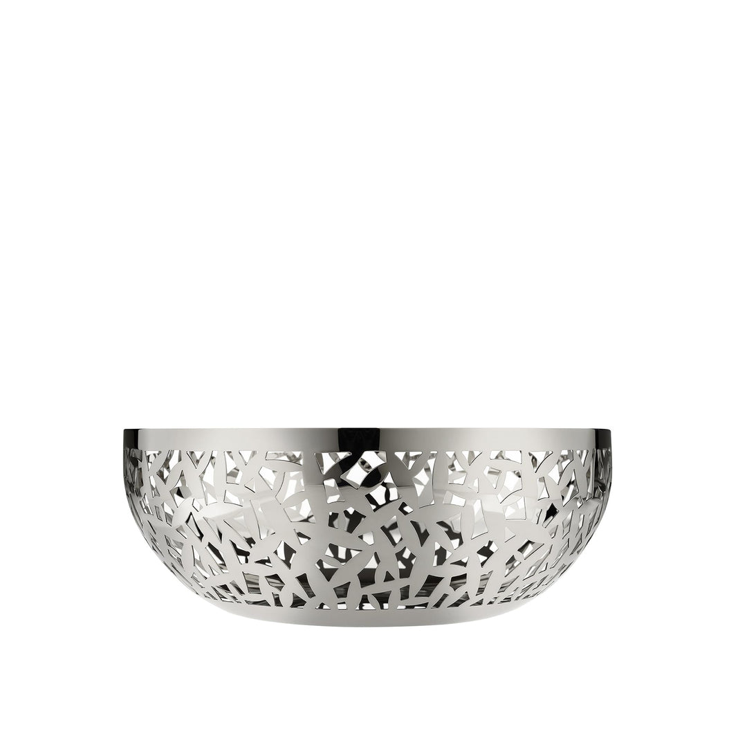 Alessi "Cactus" Obstchale, durchbrochen aus Edelstahl, 18 x 30 x 16.5 cm 18 x 30 x 16.5 cm Silber, 1
