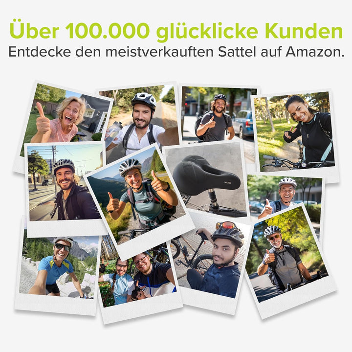 VELMIA Fahrradsattel mit ergonomischem 3-Zonen-Konzept & Memory Foam I Bequemer Fahrrad Sattel für D