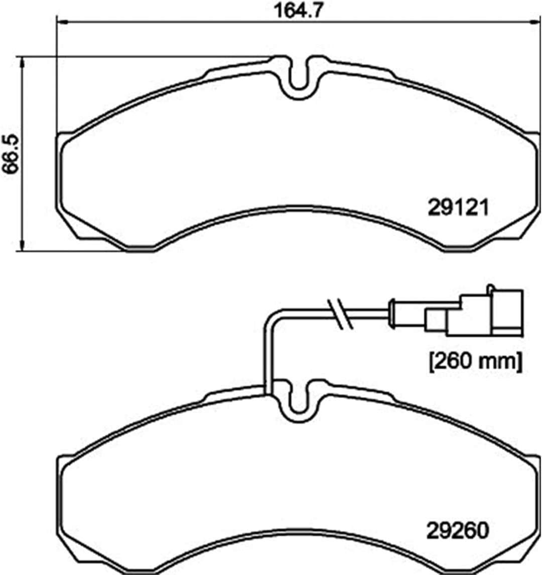 HELLA PAGID 8DB 355 005-431 Bremsbelagsatz - C4077 - Dicke/Stärke: 20.3mm - Bremssystem: Brembo - mi