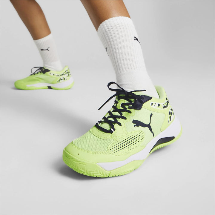 PUMA Herren Solarcourt RCT Fussballschuh 40 EU Fast Yellow Puma Navy Puma White, 40 EU Fast Yellow P