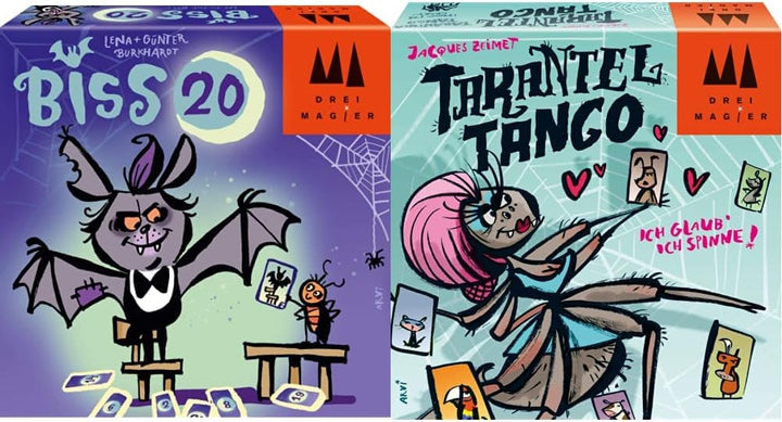 Schmidt Spiele 40890 Biss 20, DREI Magier Kartenspiel & 40851 Tarantel Tango, Drei Magier Kartenspie