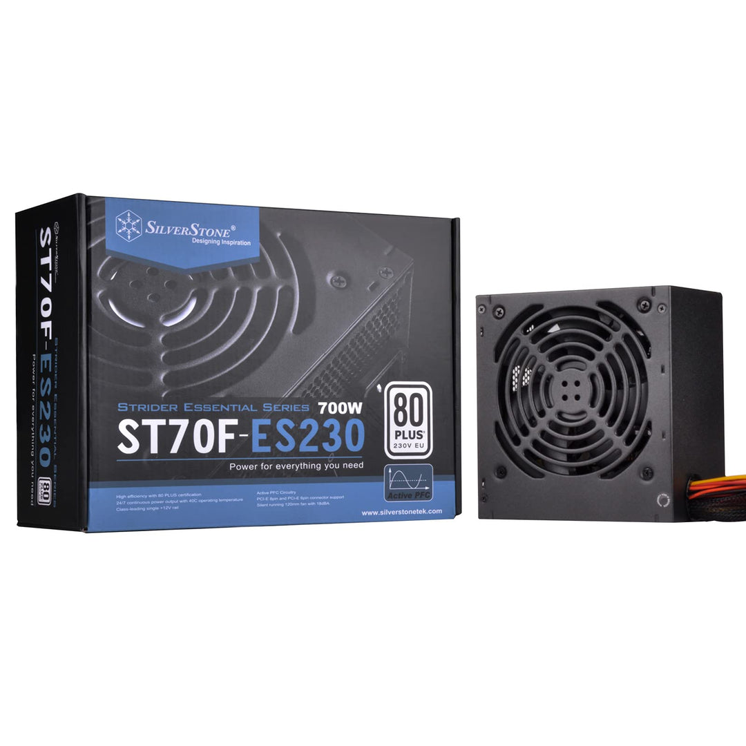 Silverstone SST-ST70F-ES230 - Strider Essential Serie, 700W 80 Plus 230V EU ATX flüsterleises PC-Net