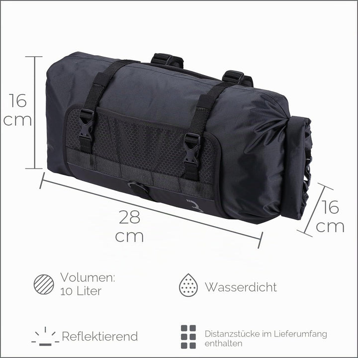 BBB Cycling Fahrrad Tragetasche Vorne Wetterfest, Front Fellow Lenker Gepäckträger Tasche, BSB-141,