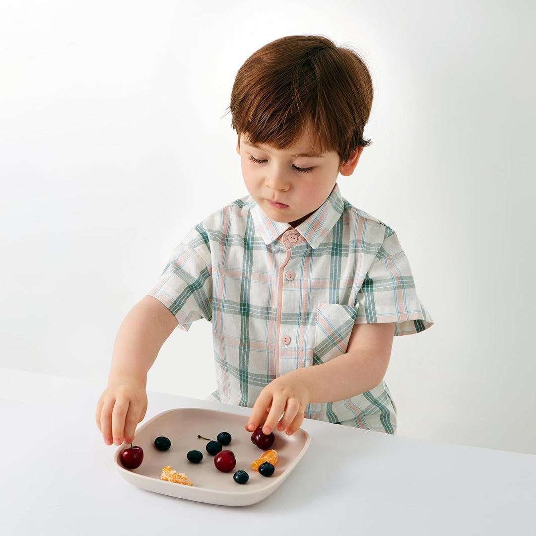ZUCKERROHR Kinder Teller 5er Pack (20 cm) - Bio Geschirr für Kleinkinder - LFGB &amp; USDA zertifiziert