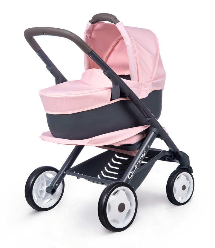 Smoby – Maxi Cosi 3in1 Multifunktions-Puppenwagen Rosa - für Puppen bis 42 cm – wandelbarer Puppenwa